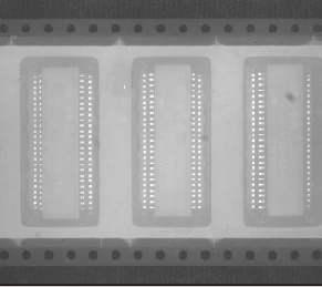 Revised white flat dome: repeated pockets and chip details are clearer through the film.
