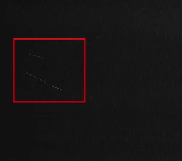 Earlier line-light capture from the source comparison; the red box is original.
