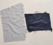 The fabric samples shown in the source lighting trial.