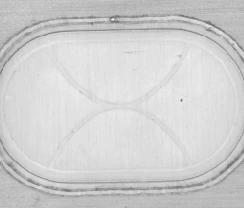 Flat dome (LS-2LFX100-C): the weld outline is clear and even.