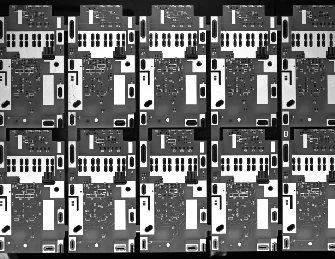 Second board type under the arc bar: the connector positions are more evenly visible.