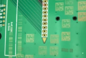 Same industry, second task: QR codes screen-printed on a bare board.