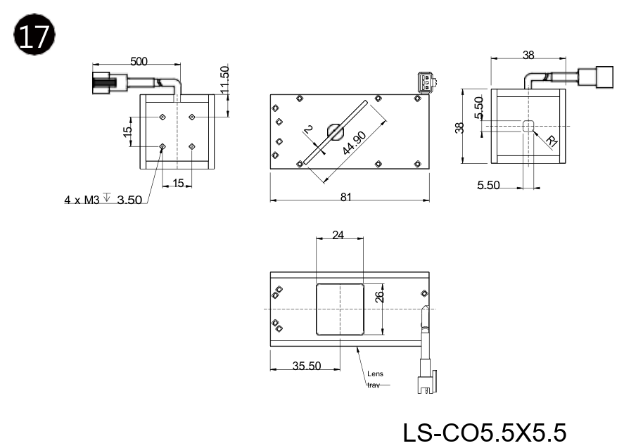 Non-standard coaxial light (LS-CO5.5X5.5)