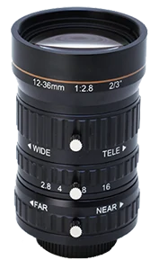 12-36 mm, 2/3", 8 MP, obiettivo zoom per visione artificiale industriale C-mount (LS-SMV1236-8M)