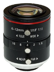 6-12 mm, 1/1.8", 3 MP, C-mount Machine Vision Zoomobjektiv (LS-SVMV0612-3M)