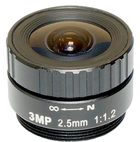 2.5 mm, 1/2.7", 3 MP, CS-mount 고정 CCTV 렌즈 (LS-SFC2512IR-3M)