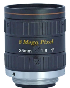 Obiettivo per visione artificiale industriale FA, C mount, 25 mm, 1", C-mount (LS-S1MV2518-8M)