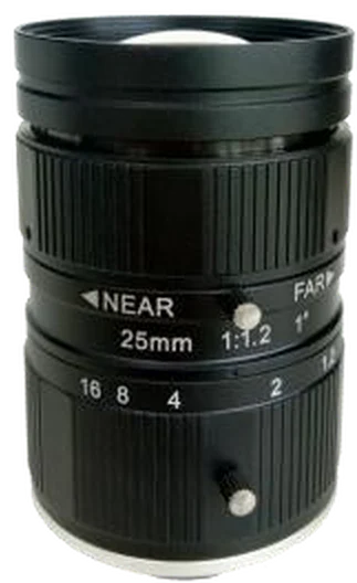 25 mm, 1", 10 MP, C-mount Obiettivo per visione artificiale industriale, F1.2 iris manuale (LS-S1MV2512-10M)