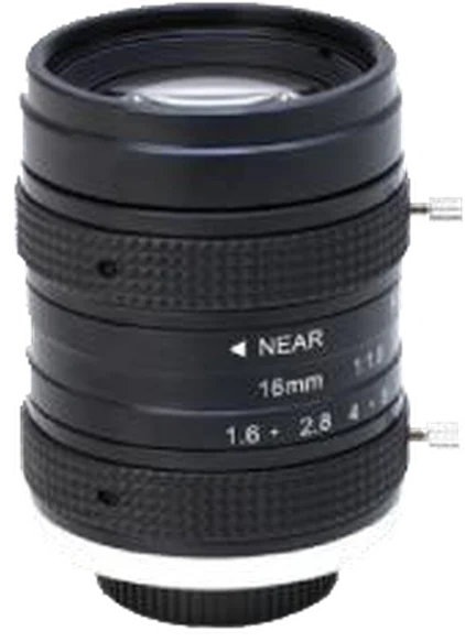 16 mm, 1", 5 MP, C-mount Obiettivo per visione artificiale industriale, -0.016x, F1.6 Iris manuale (LS-S1MV1616G-5M)