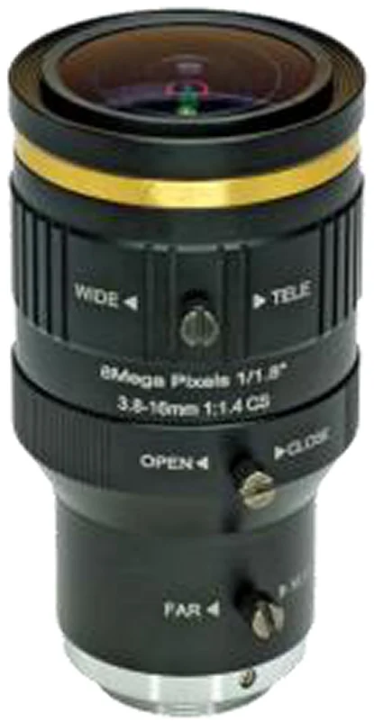 3.8-16 mm, 1/1.8", 8 MP, CS-mount obiettivo a focale variabile per telecamere CCTV, F1.4 Iris manuale (LS-SVM3816IR-8M)