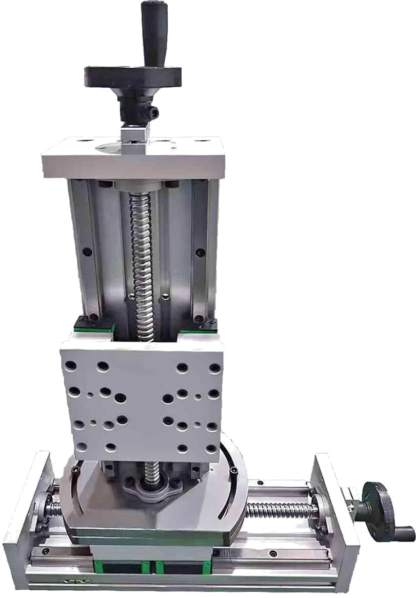 Ball-screw manual lift / slide tables, 120 mm wide (LS-SJT-XZ120380380-555)