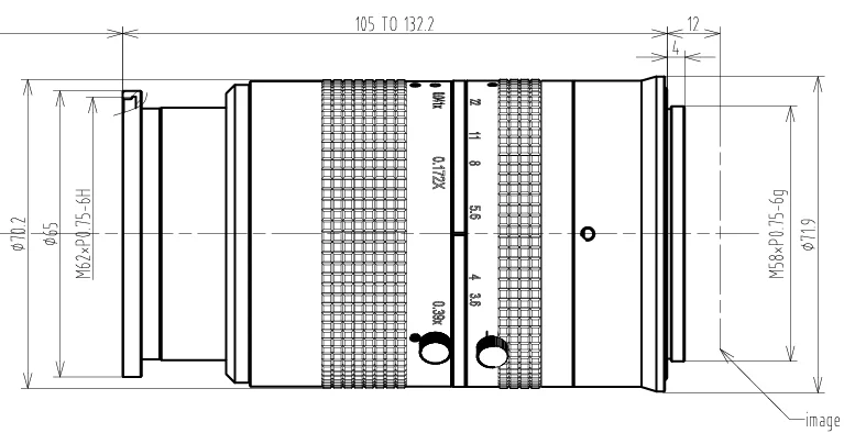 80 mm, 65 MP, M58-mount Large-Format Machine Vision Lens (LS-SMV8001-65M)