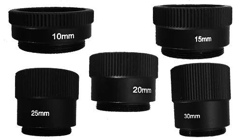 Adaptadores de lente, tubos de extensión y filtros