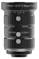 05-28mm, F2.8, 1/2.8", 850nm, C-mount lens (LS-HV0528M-6MPIR)