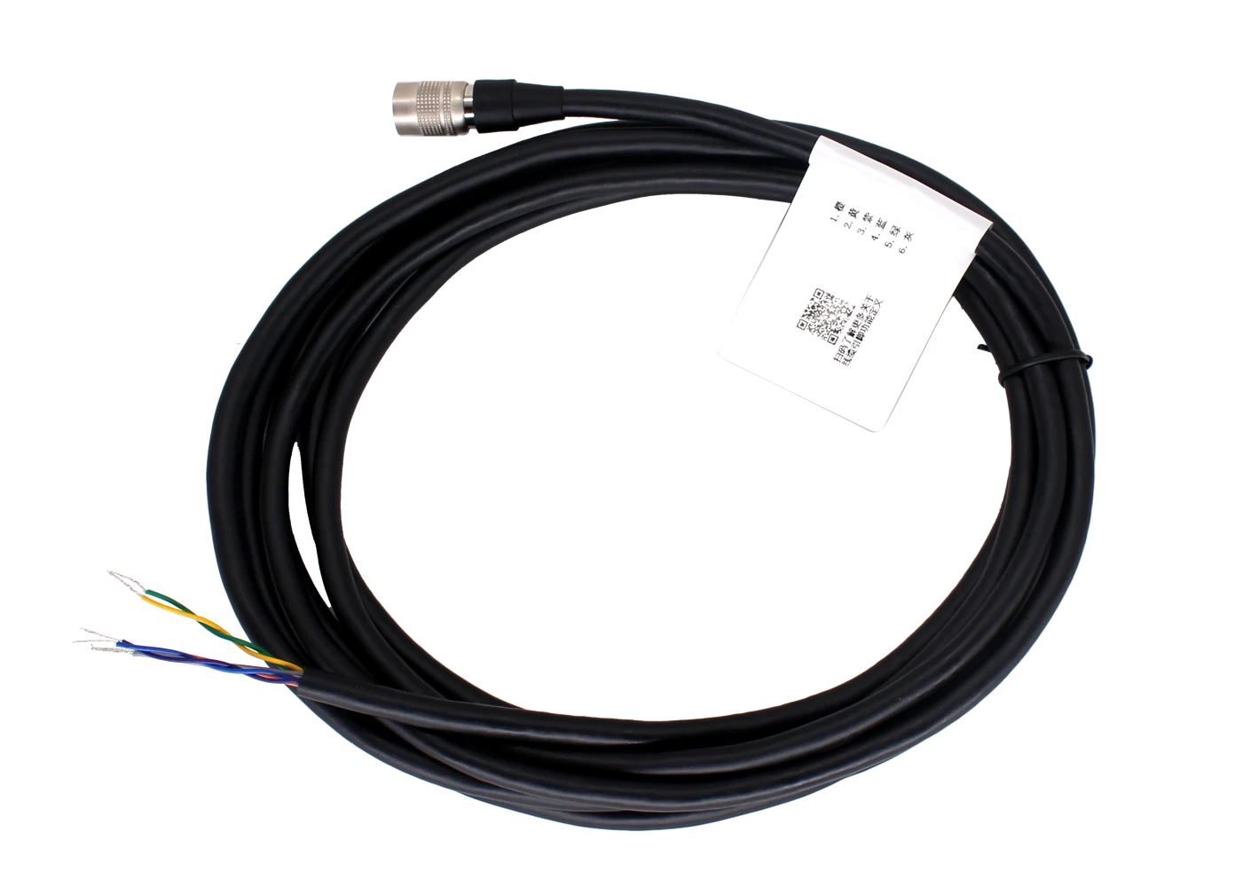 Camera Power and I/O Cable, P7 6-pin, Femal, Black insulator, Solder type to Open, 7m (LS-ACP-H6P-OPEN-SF-7M)